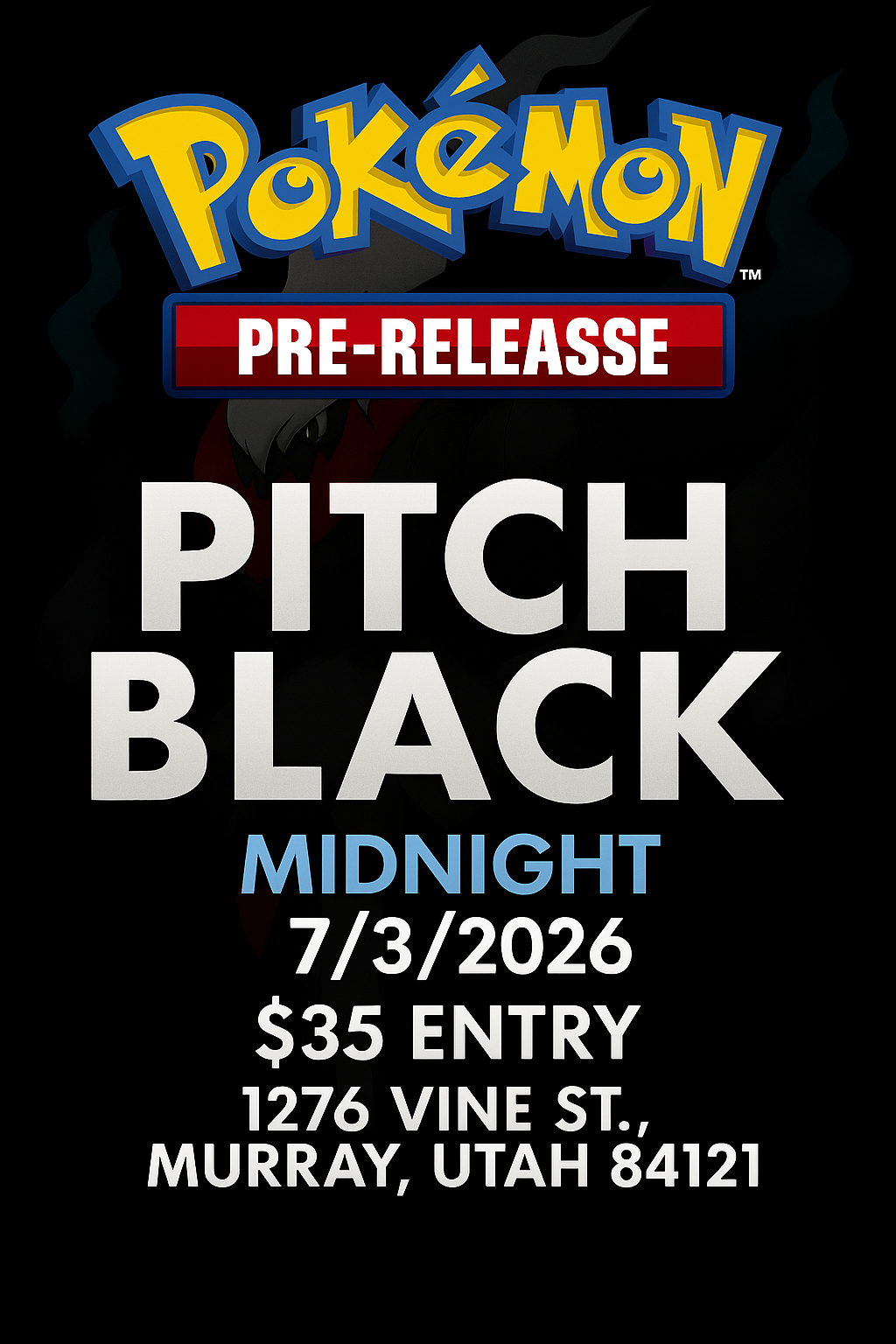 Prerelease Event: Pokémon TCG: Pitch Black